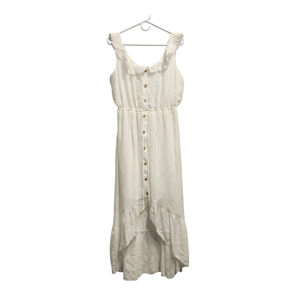 NWOT white boho cottagecore peasant dress size small